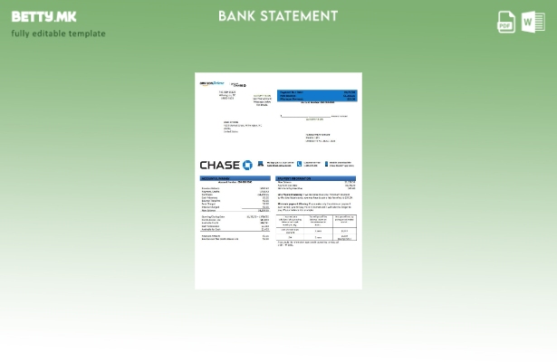 Модерен стил на шаблон за зборови за извод од банкарска кредитна картичка USA Ch